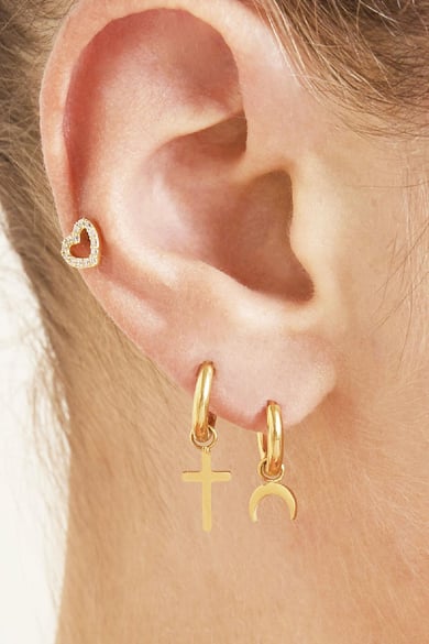 Earrings Faith Silver Color Stainless Steel h5 Picture2